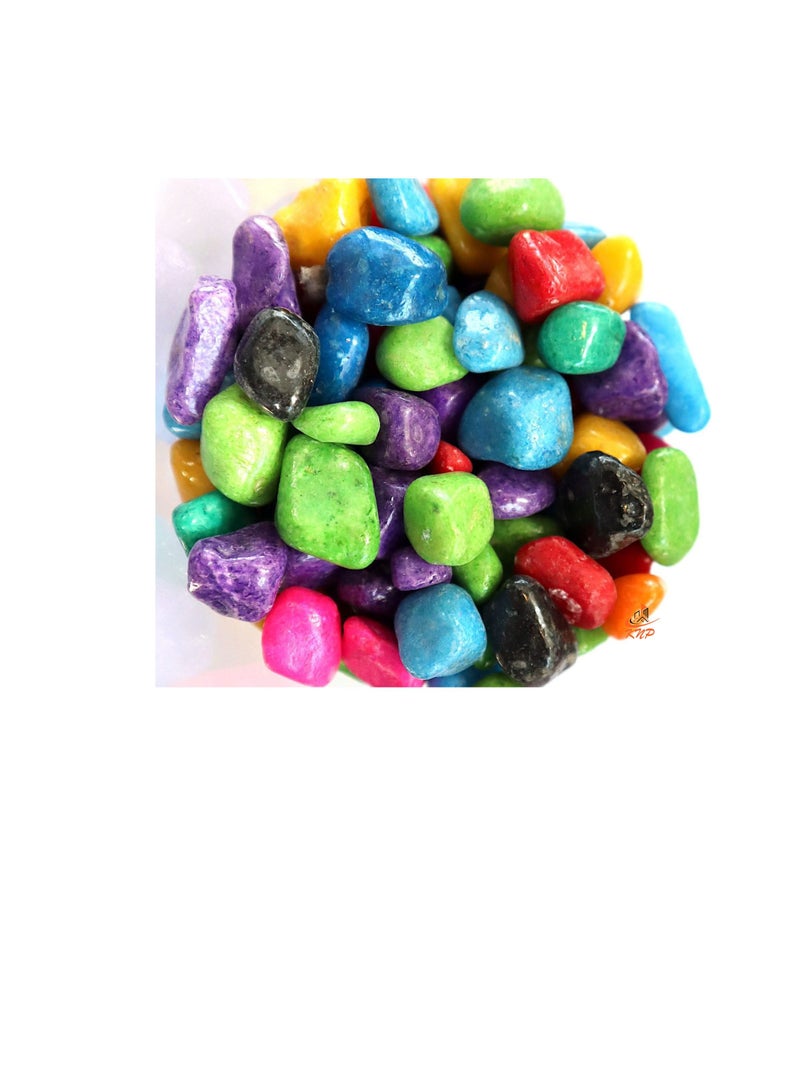 كنب مزج الألوان الزخرفية المطلية بالحصى حوض السمك - Image 3