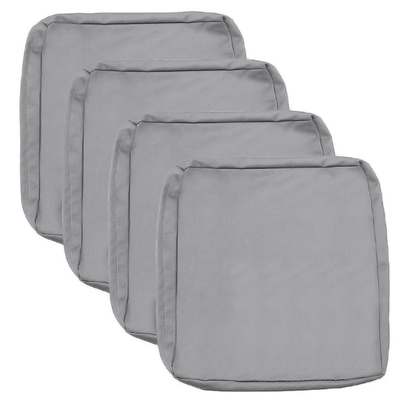 Sqodok Patio Cushion Covers 21x19 Waterproof Outdoor Cushion Covers Replacement 2Pack Patio Cushion Seat Slicovers for Sectional Sofa  Wicker Chair  Grey - Image 3