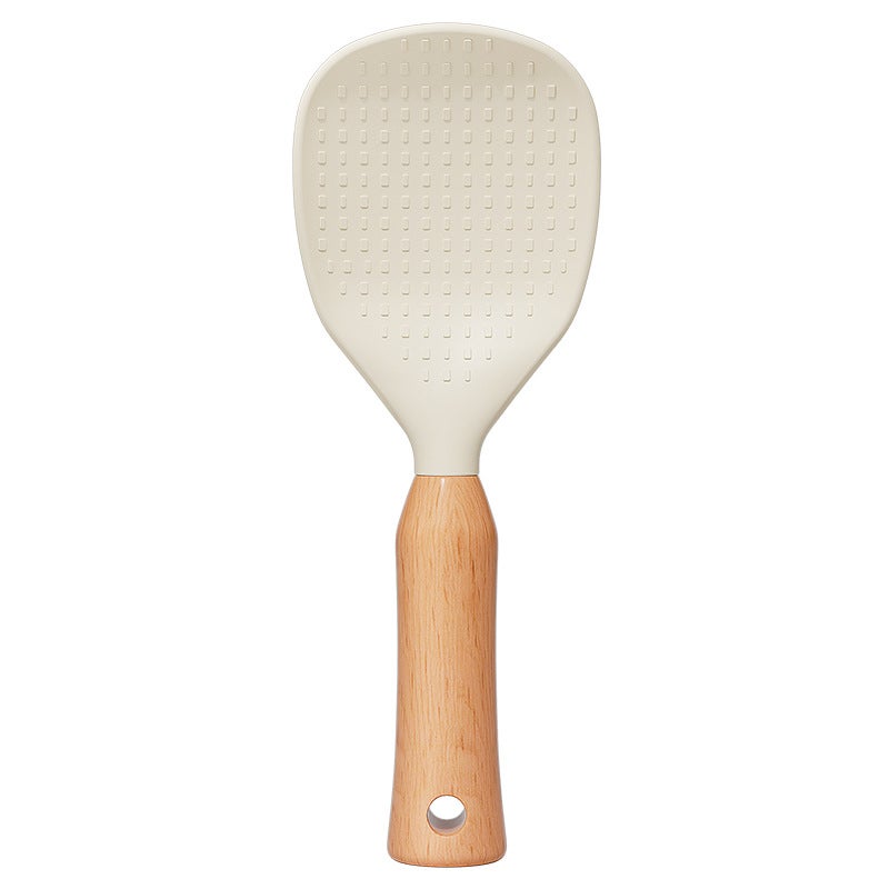 Silicone Beech Wood Handle Rice Spoon - Image 5