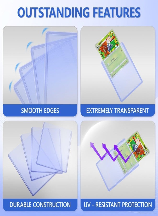 DEDC 200 Packs Trading Card Shipping Protectors 100 Packs Card Protector Shipping 50 Pcs Top Loaders 50 Pcs Black Bubble Mailers 5X 6 for Trading Card and a Tape Card Shipping Bundle (Black) - Image 2