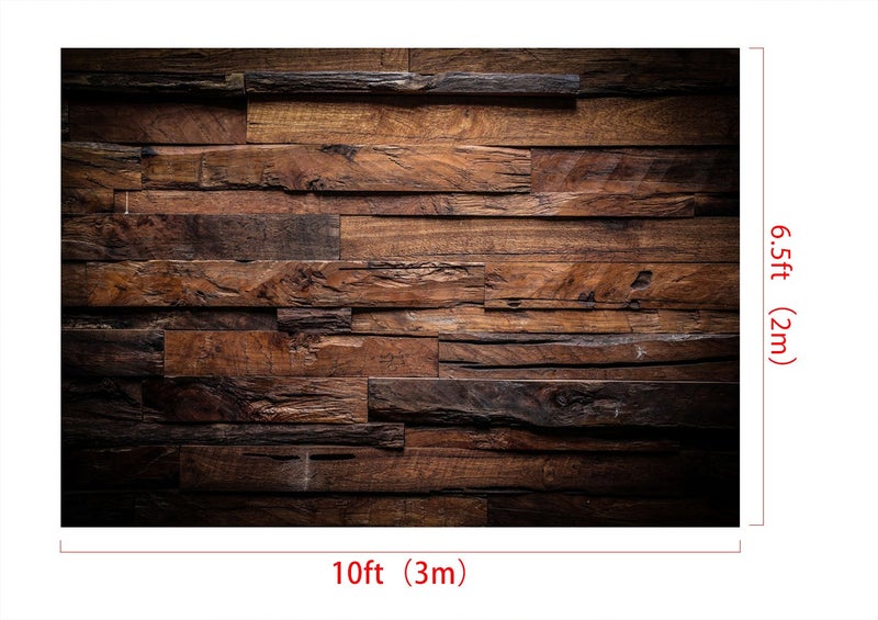 Kate 10x6.5ft Brown Wood Backdrop for Photography Retro Wood Plank Background Cotton Cloth Seamless - Image 4