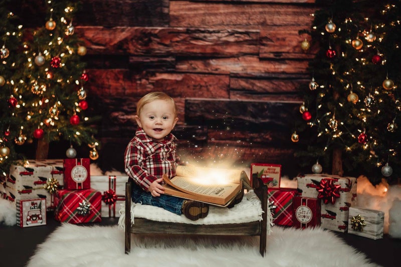 Kate 10x6.5ft Brown Wood Backdrop for Photography Retro Wood Plank Background Cotton Cloth Seamless - Image 2