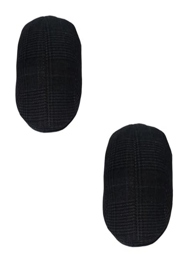 C Classic Unisex Classy & Retro Style Woolen Golf Cap Pack of 2 (Black) - Image 4