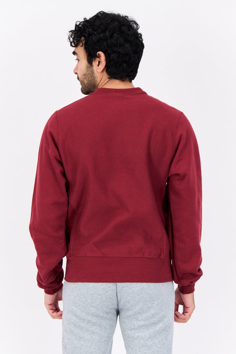 Champion Men Sportswear Fit Long Sleeve Outdoor Sweatshirts, Maroon - Image 3