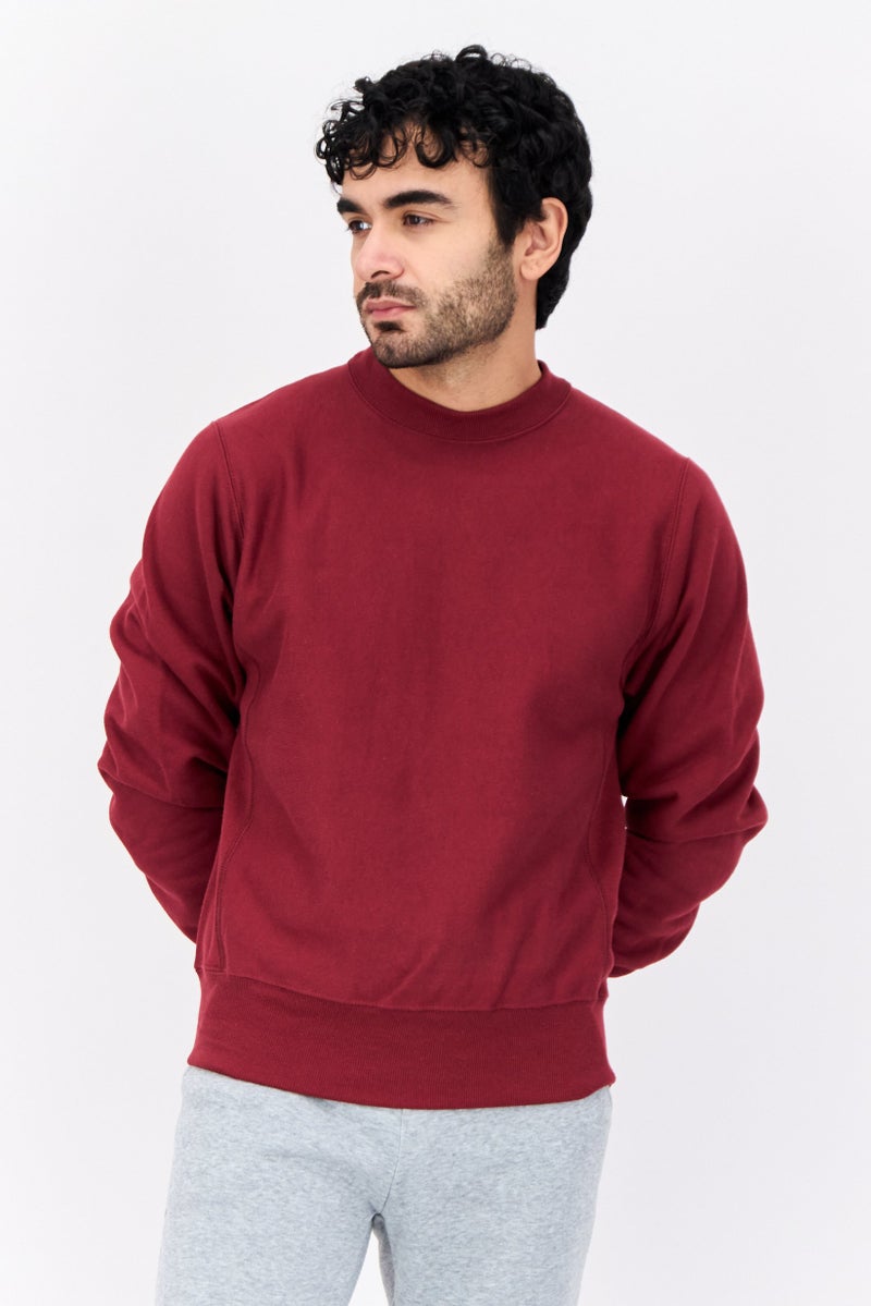 Champion Men Sportswear Fit Long Sleeve Outdoor Sweatshirts, Maroon - Image 1