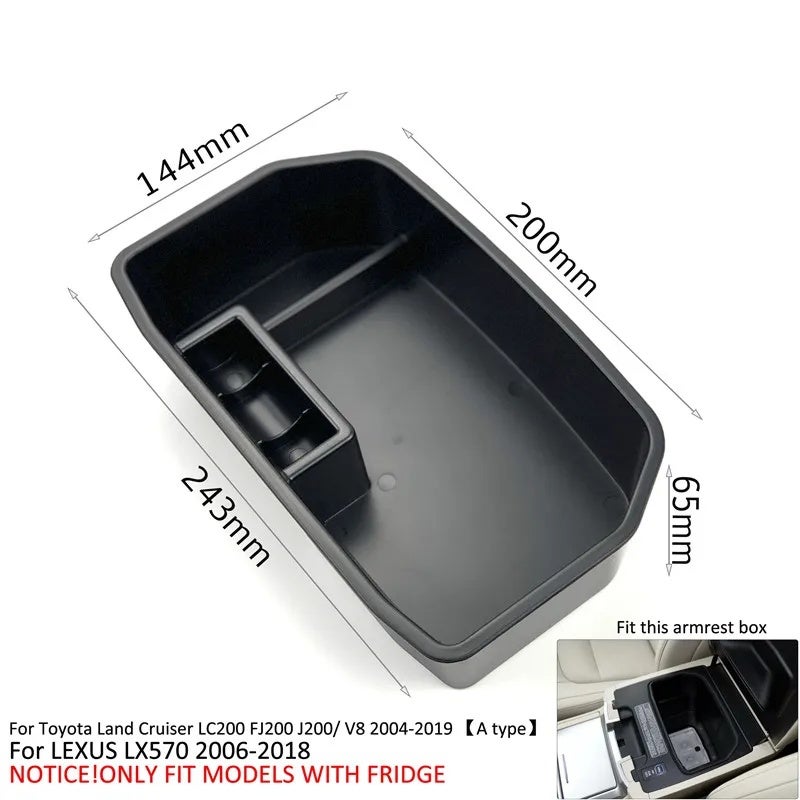 Car Organizer Armrest Box for Toyota Land Cruiser 200 2004-2019 - Image 1
