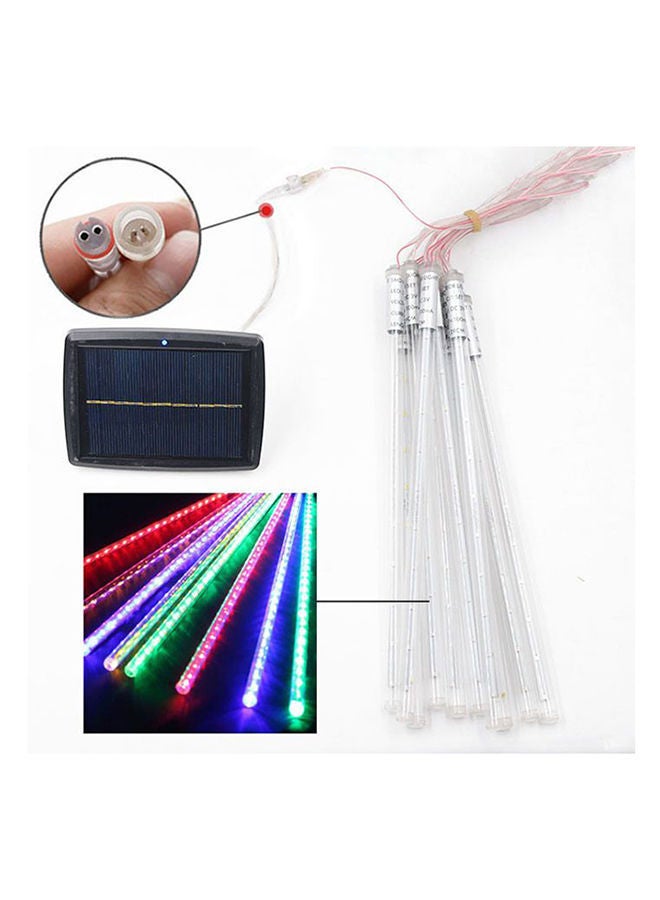 NIBEMINENT 10-Tubes Solar Powered Shower Outdoor LED Light White - Image 2