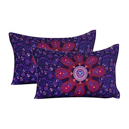 RRC Super Soft Cotton Floral Printed Pillow Covers,17X27(Inches) Standard Size Pillow Covers,Super Soft and Breathable Envelope Closure Pillow Cases - Image 1