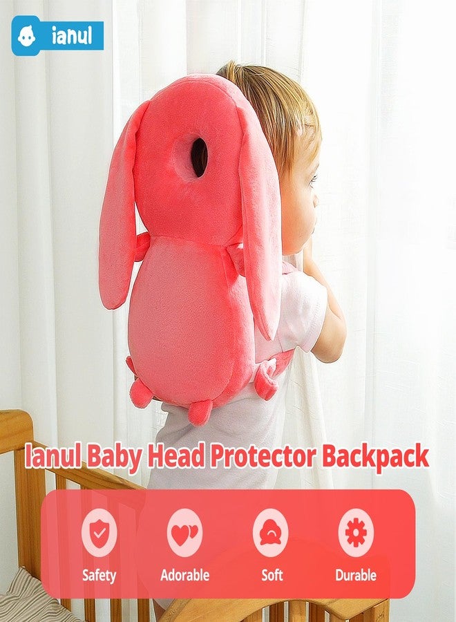 Ianul Baby Head Protector Backpack - Lightweight Adjustable Head Protection Harnesses for Toddlers - Prevent Injuries While Crawling and Walking - Soft Breathable Design with Secure Fit (Bunny) - Image 2