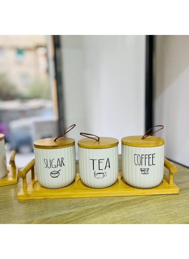 Generic - Multi-purpose  jar set – perfect for storing spices like salt, pepper, chili, or dry items like tea, coffee, and sugar. - Image 1