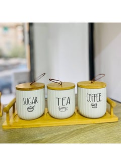Generic Multi-purpose  jar set – perfect for storing spices like salt, pepper, chili, or dry items like tea, coffee, and sugar.  - Image 1