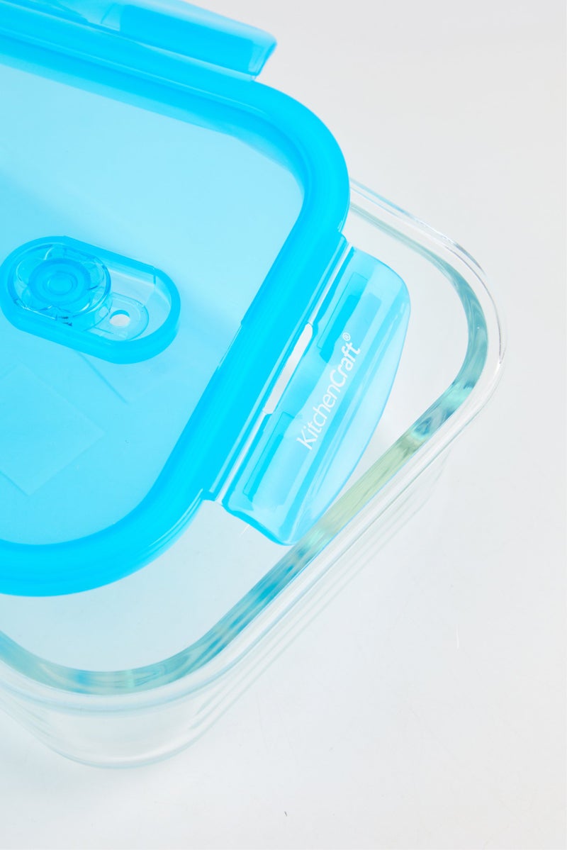 KitchenCraft Glass Storage Container 1,5 L, Blue - Image 3