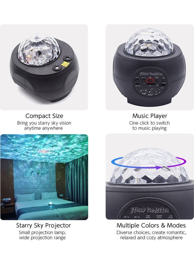 NIBEMINENT LED Projection Lamp With Speaker Set Black - Image 5