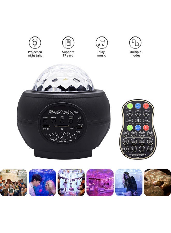 NIBEMINENT LED Projection Lamp With Speaker Set Black - Image 2