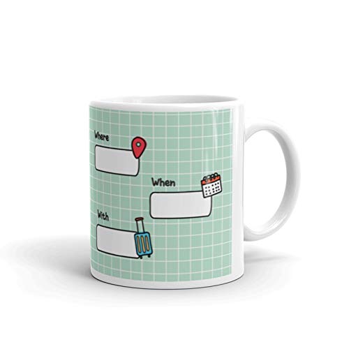 Oye Happy - Travel Addict Coffee Premium Mug - Best Gift for Travel Enthusiasts/Friends/Husband/Wife on Birthday/Friendship Day (Ceramic) (Microwavable) (330 ml) - Image 3