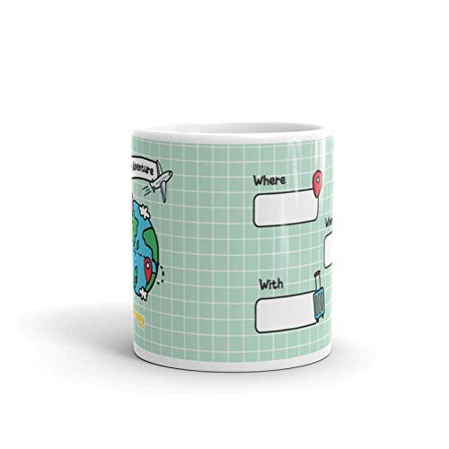 Oye Happy - Travel Addict Coffee Premium Mug - Best Gift for Travel Enthusiasts/Friends/Husband/Wife on Birthday/Friendship Day (Ceramic) (Microwavable) (330 ml) - Image 2