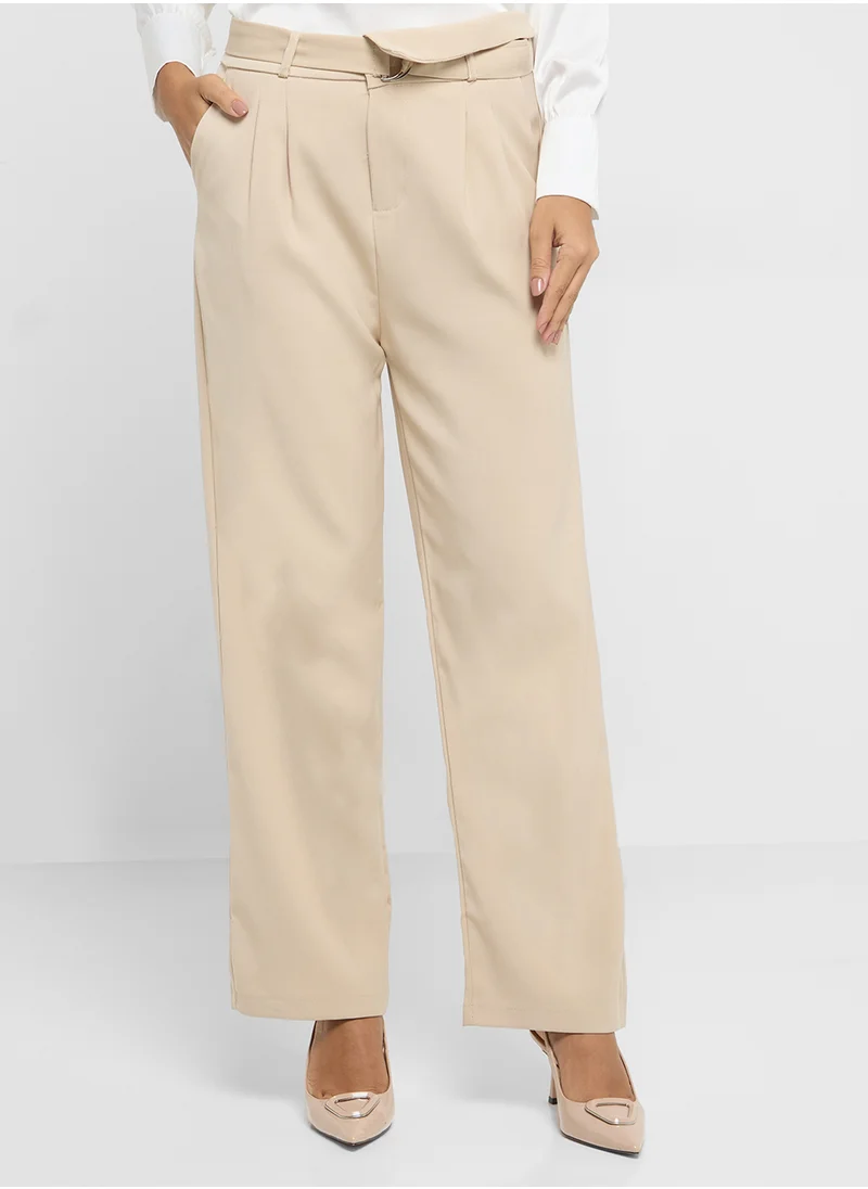 ايلا Self Tie High Waisted Pants