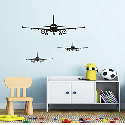 Lnrkai 3Pcs Airplane Wall Decor Stickers, DIY Removable Aircraft Wall Art Decal Home Decoration for Living Room, Bedroom, Gift Wallpaper Mural for Boys, Girls, Kids - Image 4