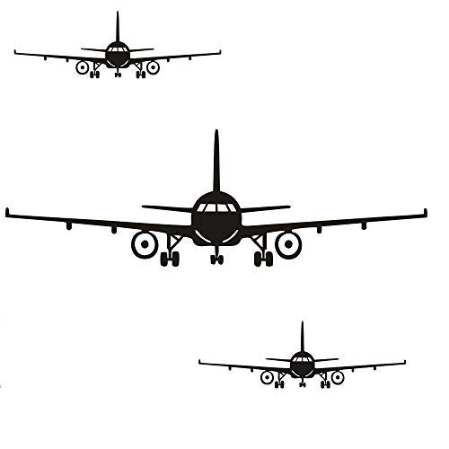 Lnrkai 3Pcs Airplane Wall Decor Stickers, DIY Removable Aircraft Wall Art Decal Home Decoration for Living Room, Bedroom, Gift Wallpaper Mural for Boys, Girls, Kids - Image 1