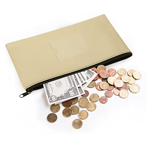 Sinzip 4 Pack Bank Deposit Money Wallet, Heavy Duty Leatherette Security Zipper Wallet with Clear Window, Coin Bag, Cash Bag, Tool Pouch, Assorted Colors - Image 2