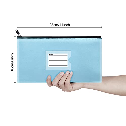 Sinzip 4 Pack Bank Deposit Money Wallet, Heavy Duty Leatherette Security Zipper Wallet with Clear Window, Coin Bag, Cash Bag, Tool Pouch, Assorted Colors - Image 5
