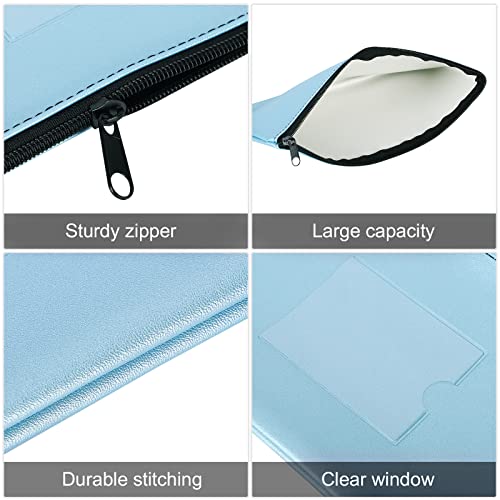 Sinzip 4 Pack Bank Deposit Money Wallet, Heavy Duty Leatherette Security Zipper Wallet with Clear Window, Coin Bag, Cash Bag, Tool Pouch, Assorted Colors - Image 4
