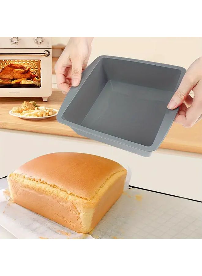 5Pcs Multifunctional Square And Round Cake Silicone Molds Easy To Demold High Temperature Resistant Sturdy Durable For Baking In Kitchen Restaurant And Cake Shop Beige Green Gray Purple Red - Image 5