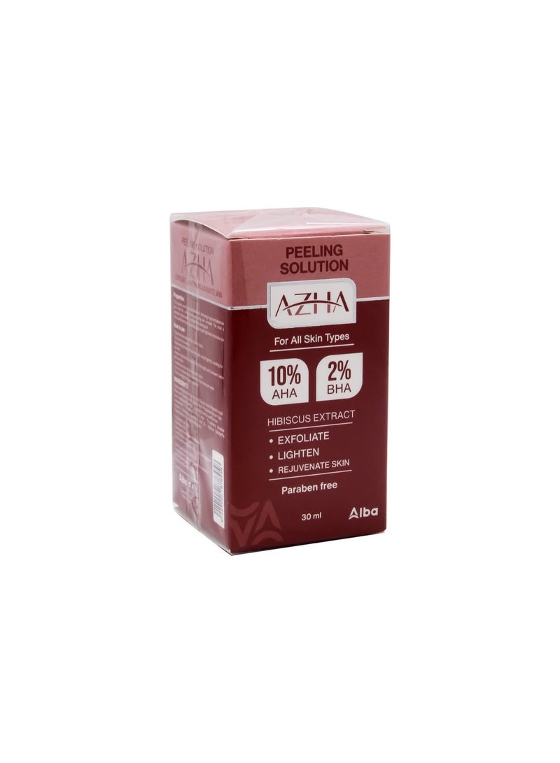أزهى محلول تقشير أزها بأحماض الفواكه AHA 10% و BHA 2% وخلاصة الكركديه - 30 مل - Image 4