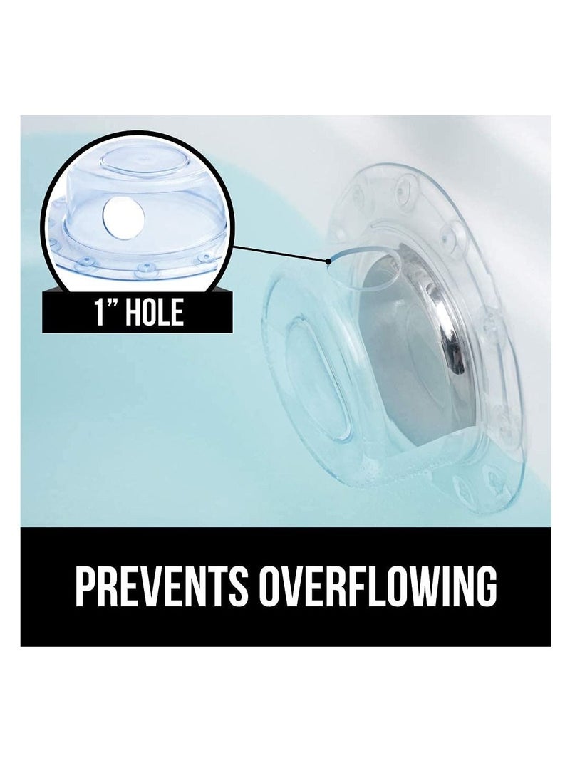 Excefore Bathtub Overflow Drain Cover, Tub Overflow Stopper to Get More Bathtub Water - Image 2