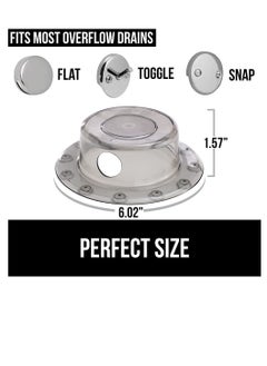 Excefore Bathtub Overflow Drain Cover, Tub Overflow Stopper to Get More Bathtub Water  - Image 5