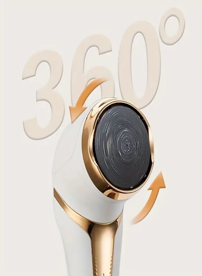 AROAQ Rechargeable Electric Callus Remover with Vacuum – Professional Foot Care Kit with LCD Display, 2 Speeds, 2 Grinding Heads & 10-Piece Set – White - Image 4