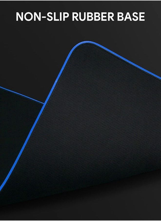 Generic - Gaming Mouse Pad ，Large LED Gaming Mouse Mat with Custom Design Stitched Edges，800 x 300 x 4mm XXL - Image 1