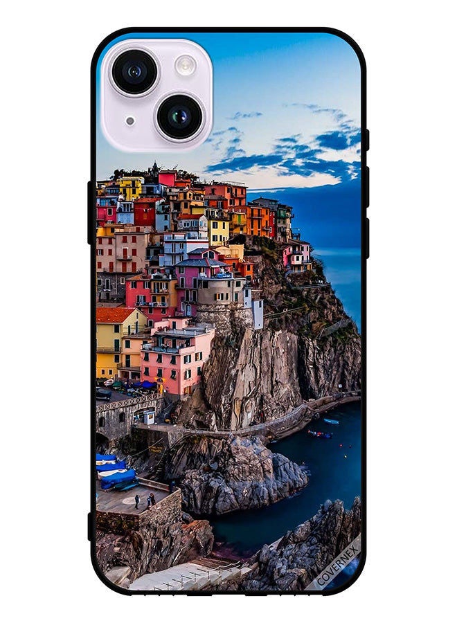 Covernex Protective Case Cover For Apple iPhone 14 Colorful Houses On The Sea - Image 1