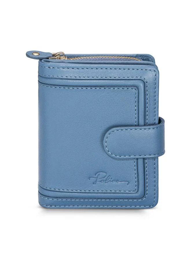 POLICE Roma Blue Leather Wallet for Women