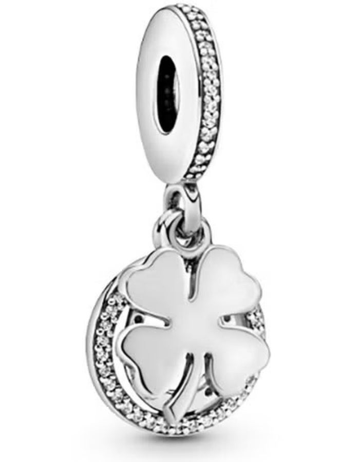 Lucky Four-Leaf Clover Dangle Charm