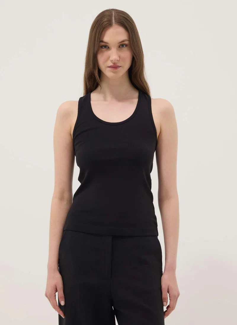 Ovs  OVS Black Pure Cotton Tank Top for Women | Best Price UAE