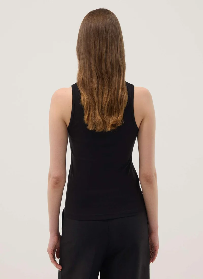Ovs  OVS Black Pure Cotton Tank Top for Women | Best Price UAE