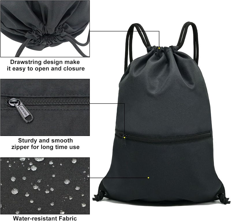 HOLYLUCK Drawstring Backpack Bag Sport Gym Sackpack - Image 4