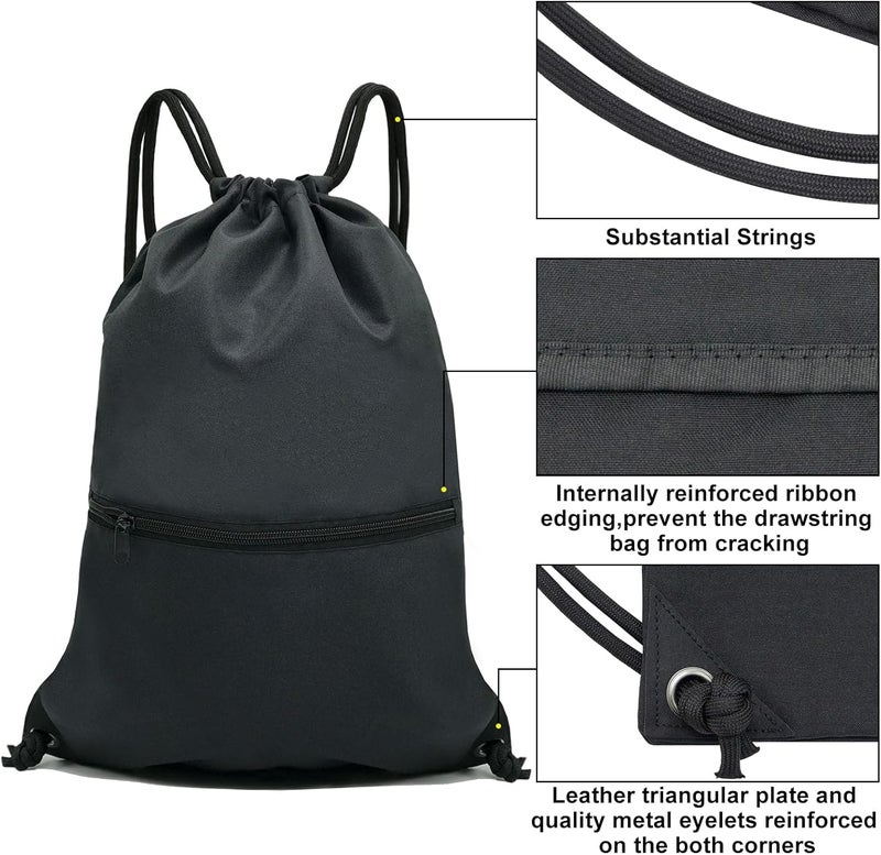HOLYLUCK Drawstring Backpack Bag Sport Gym Sackpack - Image 5