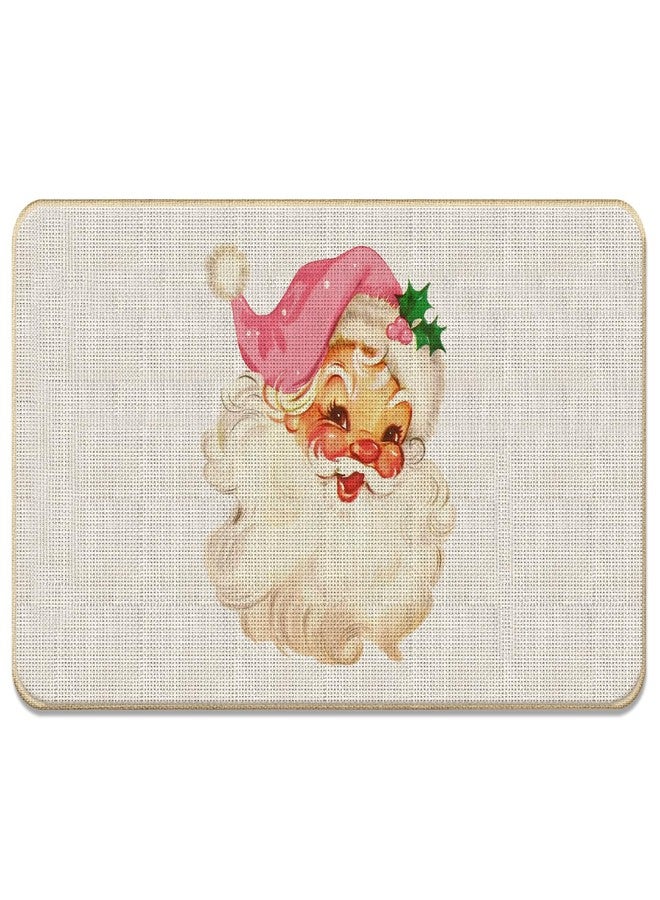 DOTAIN Christmas Decor - Vintage Santa Mat - Pink - Image 1