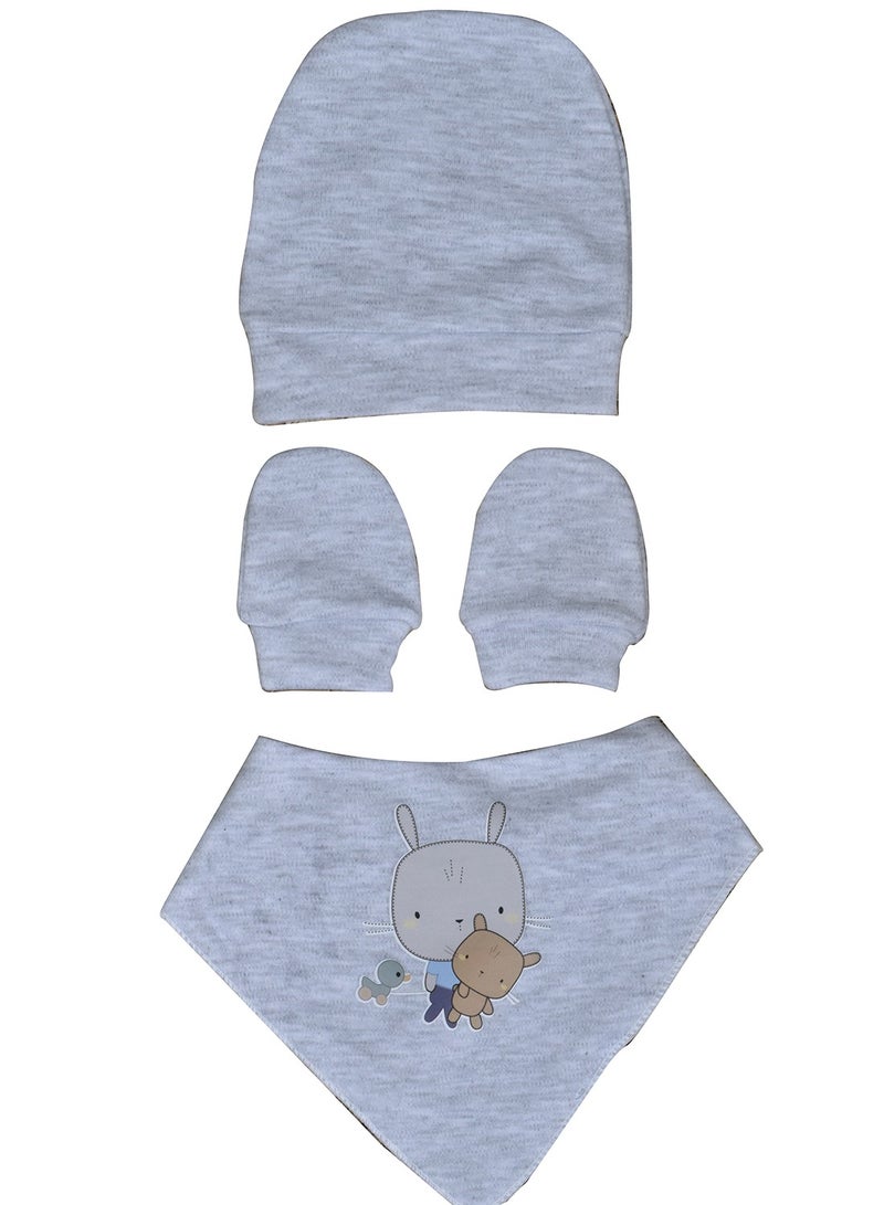 FUN MOMENT Bib and Gloves and Hat Set for Baby - Image 1