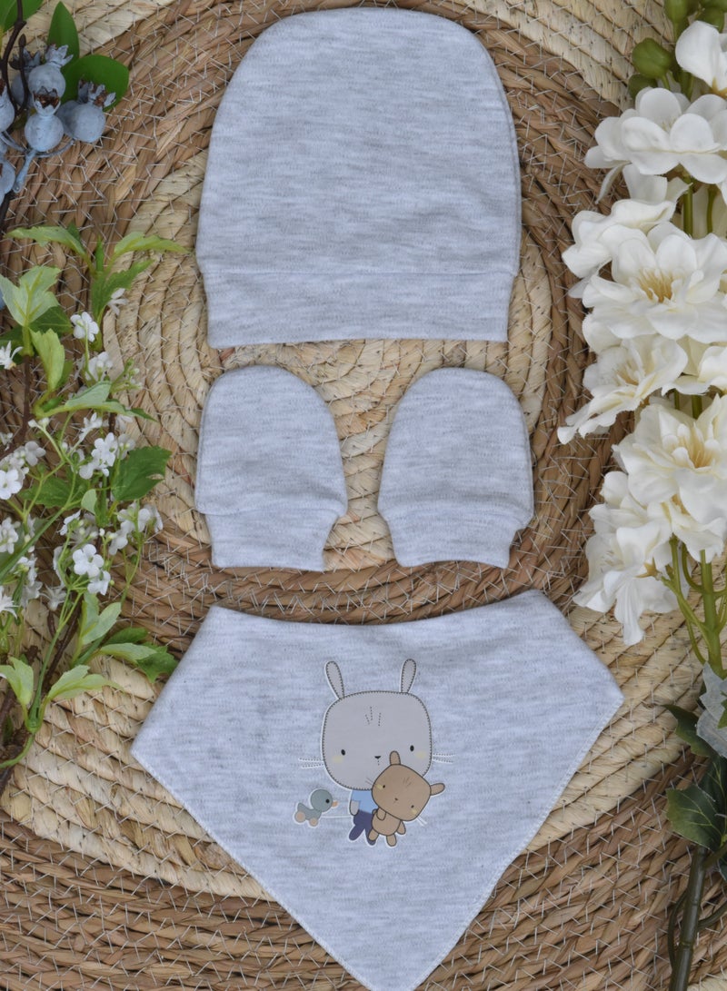 FUN MOMENT Bib and Gloves and Hat Set for Baby - Image 2