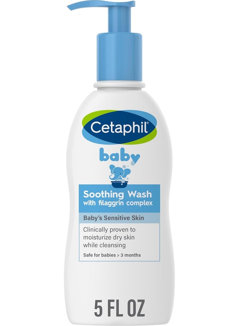 Cetaphil Baby Soothing Wash with Colloidal Oatmeal & Niacinamide, Fragrance Free, Hypoallergenic, 5oz - Image 1
