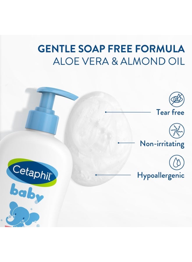 Cetaphil Baby Soothing Wash with Colloidal Oatmeal & Niacinamide, Fragrance Free, Hypoallergenic, 5oz - Image 2
