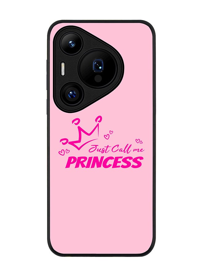 Stylizedd Rugged Black edge case for Huawei Pura 70, Slim fit Soft Case Flexible Rubber Edges Anti Drop TPU Gel Thin Cover -  Just call me princess - Image 1
