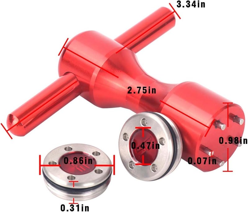 Hi-Star 2Pcs Golf Custom red Weights + Red Wrench for Titleist Scotty Cameron Putters - Image 2