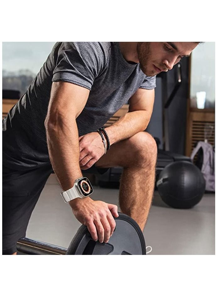 حزام سيليكون رياضي جديد متوافق مع ساعة آبل ألترا أوشن 42/44/45/49 مم لسلسلة آي ووتش ألترا 8 7 6 5 SE - Image 5