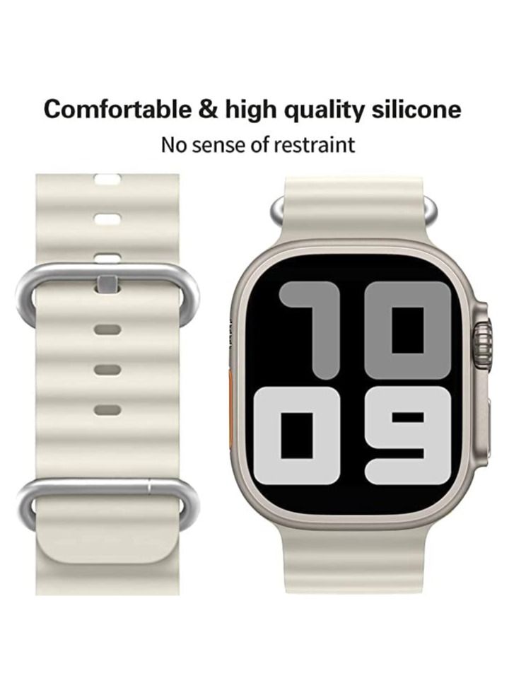 حزام سيليكون رياضي جديد متوافق مع ساعة آبل ألترا أوشن 42/44/45/49 مم لسلسلة آي ووتش ألترا 8 7 6 5 SE - Image 2