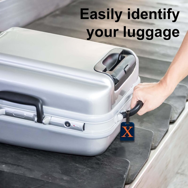 tag8 [Pack 2] Smart Luggage Tag ID with Name Initial B| Bag Tag with Global Loss Recovery Service | Airline Compliant | SITA World Tracer Code Enabled | Smart Alternative to Name Tags | Gift idea (X) - Image 3