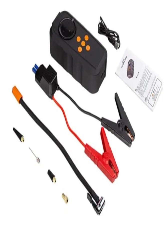 Generic Protable Emergency Power Suplly Auto Emergency Booster 12V 72mAh Jump Starter With Air Compressor 150PSI,Digital Tyre Pressure Monitoring System  - Image 2